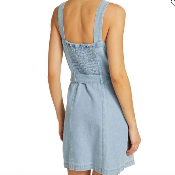 Rails- Blue Denim Dress with Belt - Picture 2 of 7